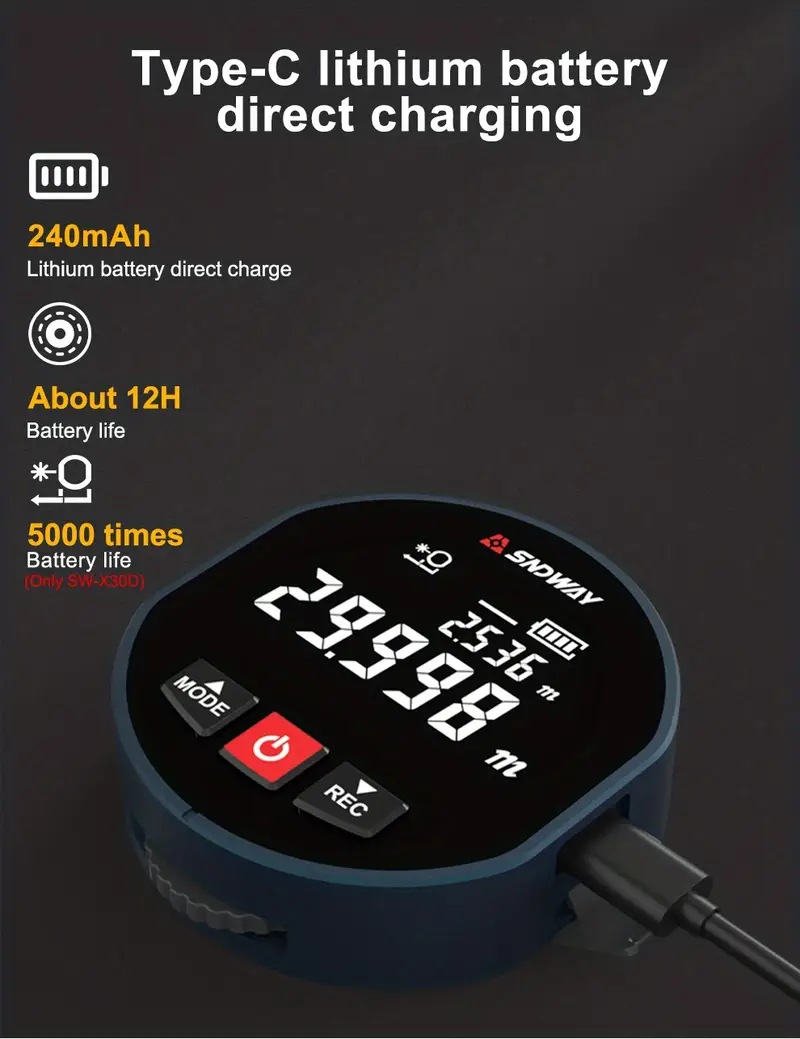 1pc electric tape measure curve surface electronic ruler smart long distance rolling measuring tool flat curved diameter odd shape digital roulette details 10