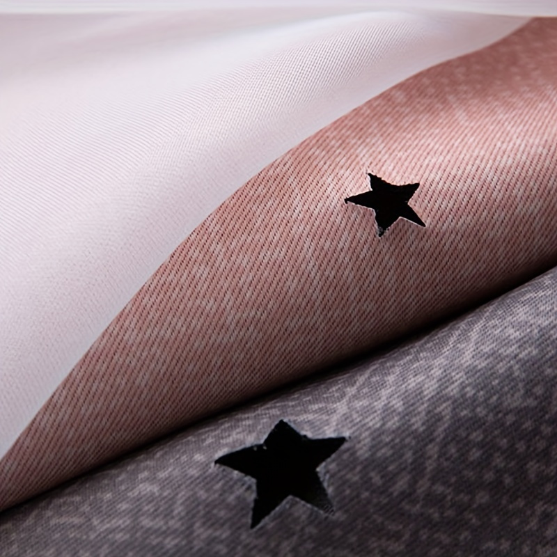 1pc two layer   gradient star fabric sheer curtain for   room bedroom and office decor details 5