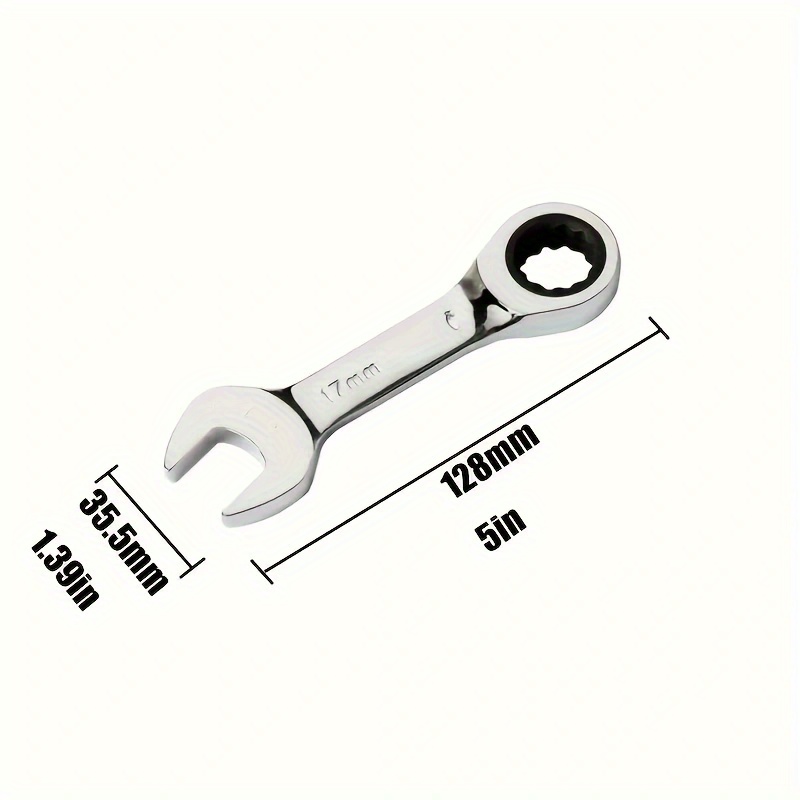 6mm Reversible Combination Stubby Single Wrench Stubby Temu