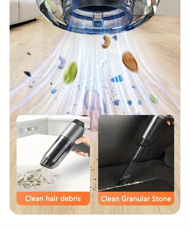 1pc wireless car vacuum cleaner 45000pa high power household vacuum cleaner 75w brushless motor strong suction wireless car home vacuum cleaner suitable for car home rv cleaning accessories details 4