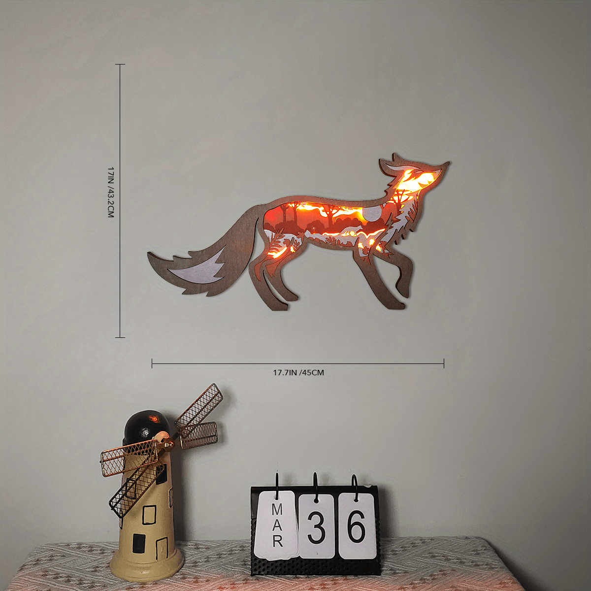 Animaux En Bois 3D Multicolore LED Veilleuse Art Mur Maison - Temu Canada