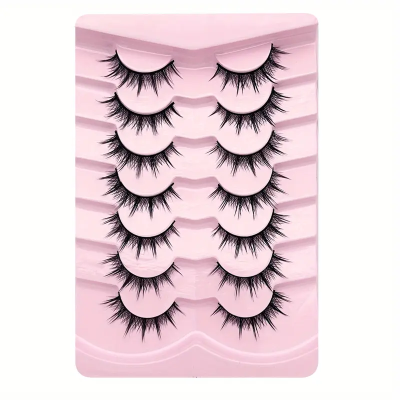 Manga Lashes Natural Look False Eyelashes Anime Lashes Mink Wispy Fluffy  Spiky 3D Volume Eyelashes Pack Korean Japanese Asian Cosplay Fake Eyelashes