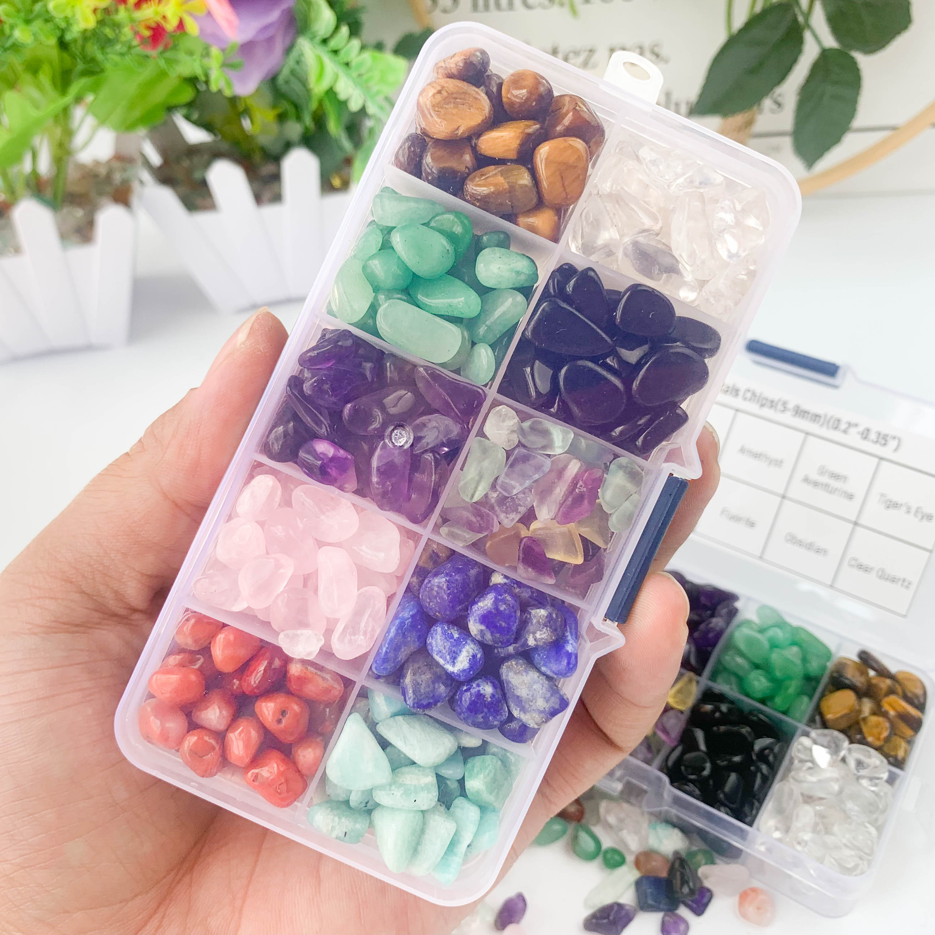 10 Types Rare Crystal Gem Collection Box For Reiki And Temu