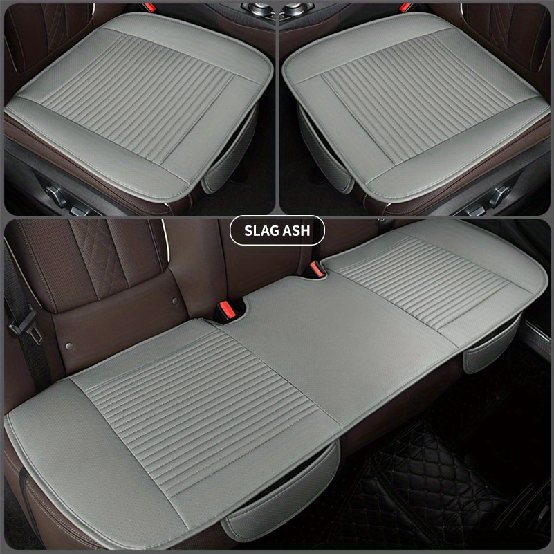 Car Front Seat Cover PU Leather Bamboo Charcoal Pad Mat