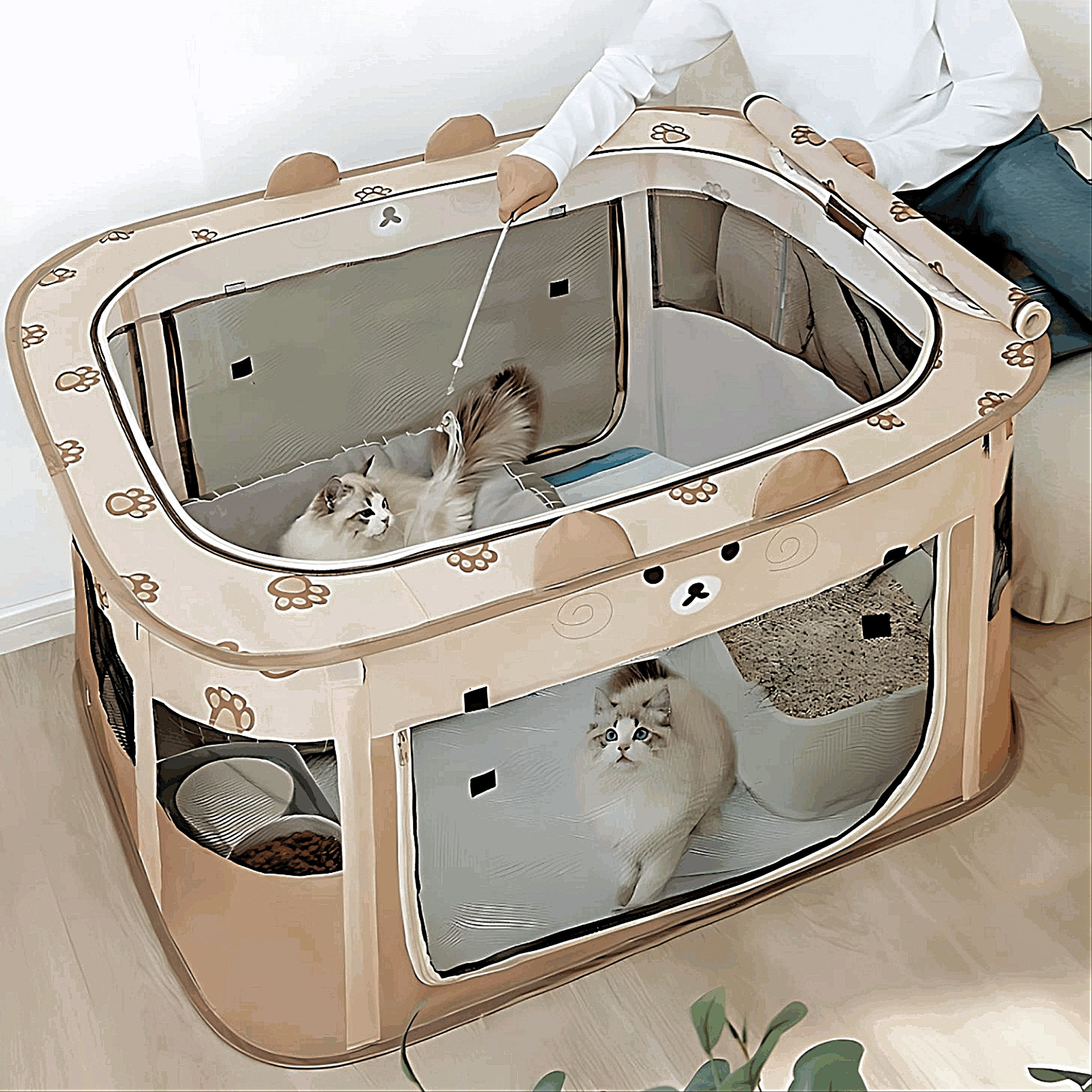 Portable Pet Tent Keep Dogs Cats Rabbits Puppies Safe Temu