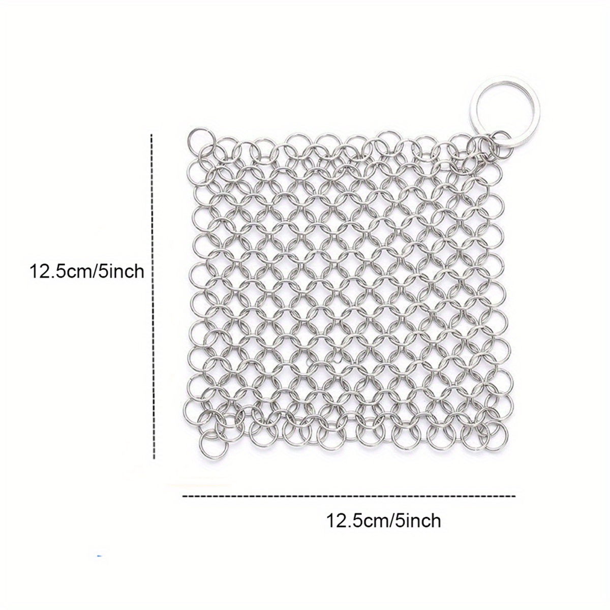 Cast Iron Scrubber Stainless Steel Chainmail Scrubber For - Temu