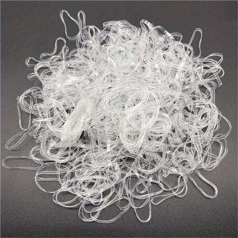 Clear Elastic Hair Rubber Bands Transparent Mini Hair Ties - Temu