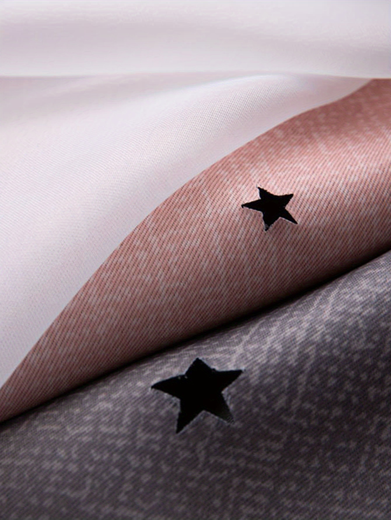 1pc   gradient star fabric sheer two layer curtain for living room bedroom office home decor details 3