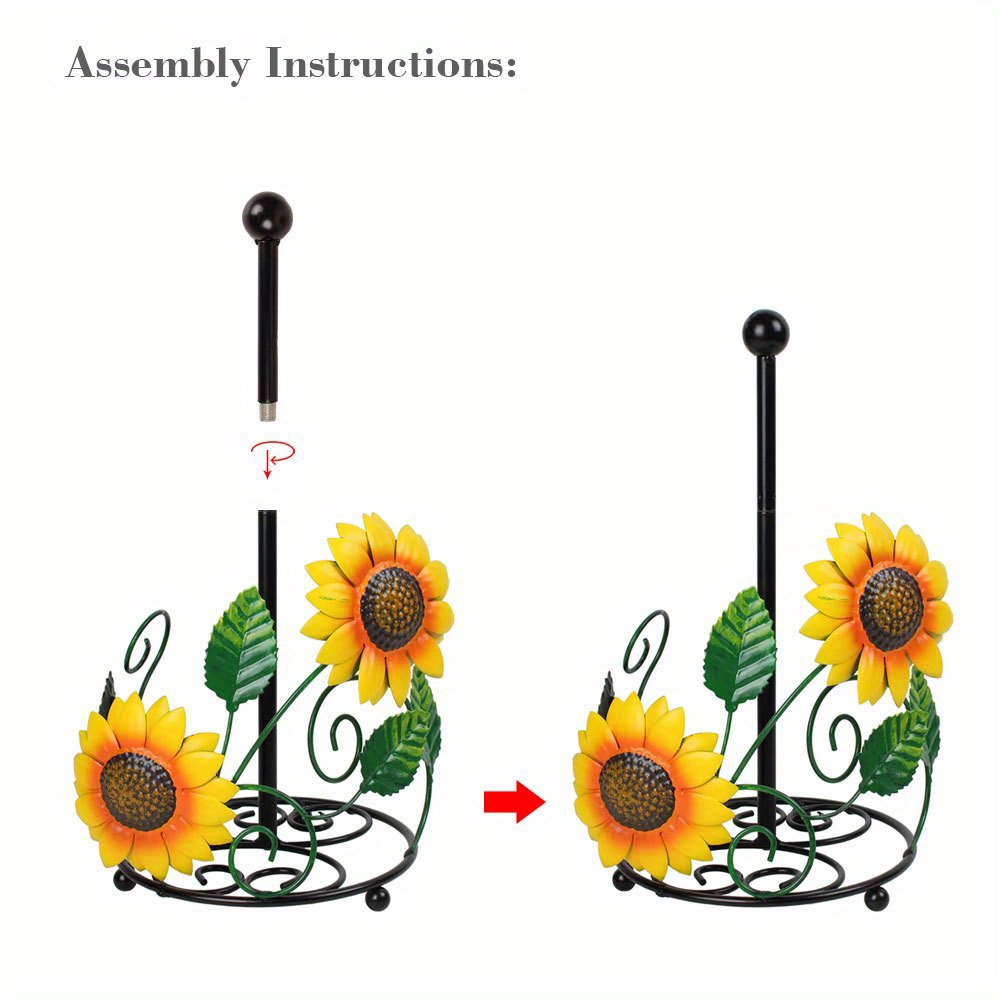 Sunflower Flower Kitchen Tissue Holder, Tissue Holder, Creative Household  Storage Rack, Roll Paper Holder Shelf, Bathroom Tissue Holder, Roll Paper  Storage Rack, Punch-free Towel Bar, Kitchen And Bathroom Accessories - Temu