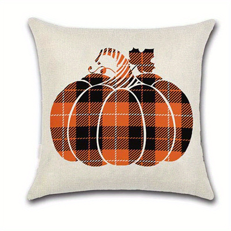 Autumn Decorative Pillow Case 1pcs Set Pumpkin Farmhouse Decoration Happy  Autumn Pumpkin Maple Leaf Pillow Giant