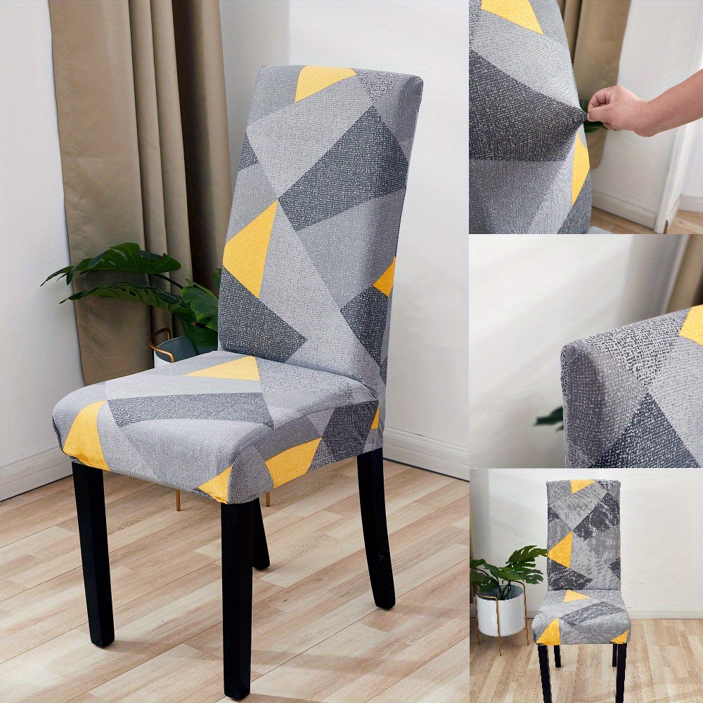 Grey stretch dining chair covers new arrivals