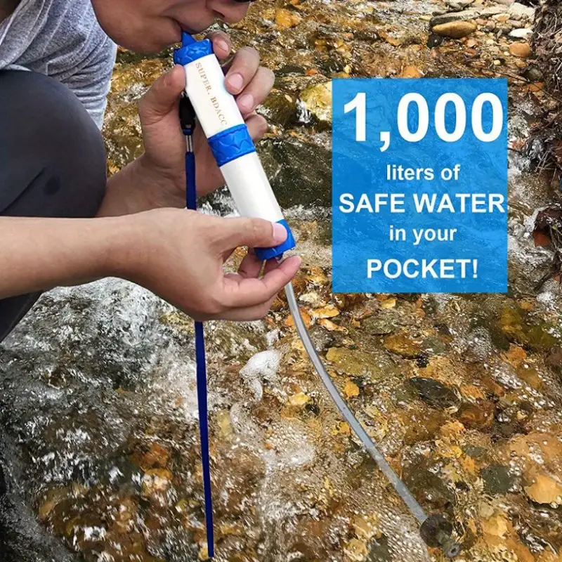 Outdoor Survival Water Filter Straw Purifier For Outdoor Emergency Camping Hiking details 1