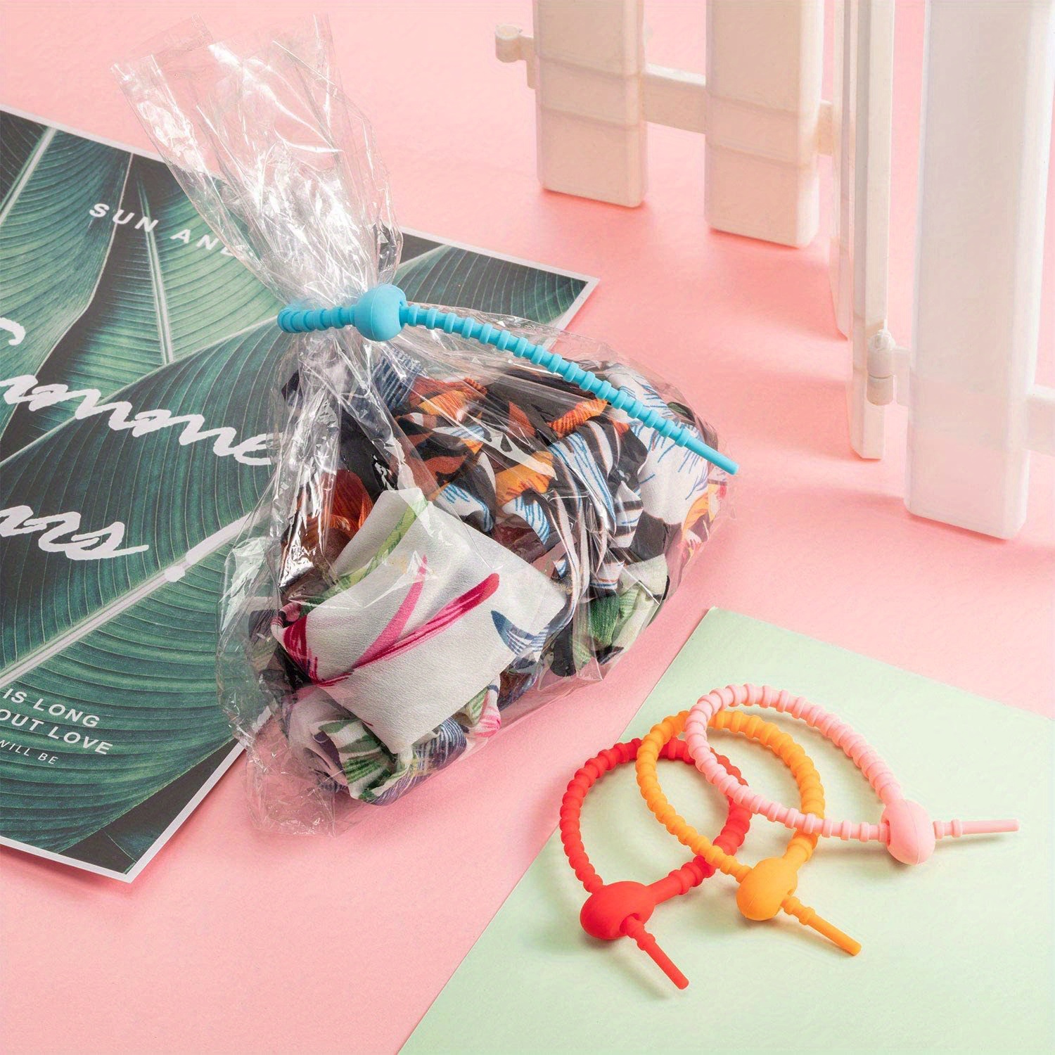 20 Pieces Colorful Silicone Twist Ties 21cm Cable Cord Wraps Temu