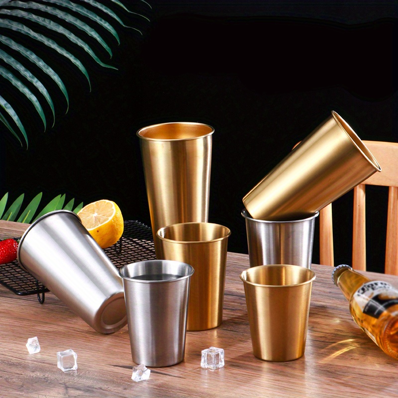 Stainless Steel Pint Cups Shatterproof Cup Tumblers - Temu