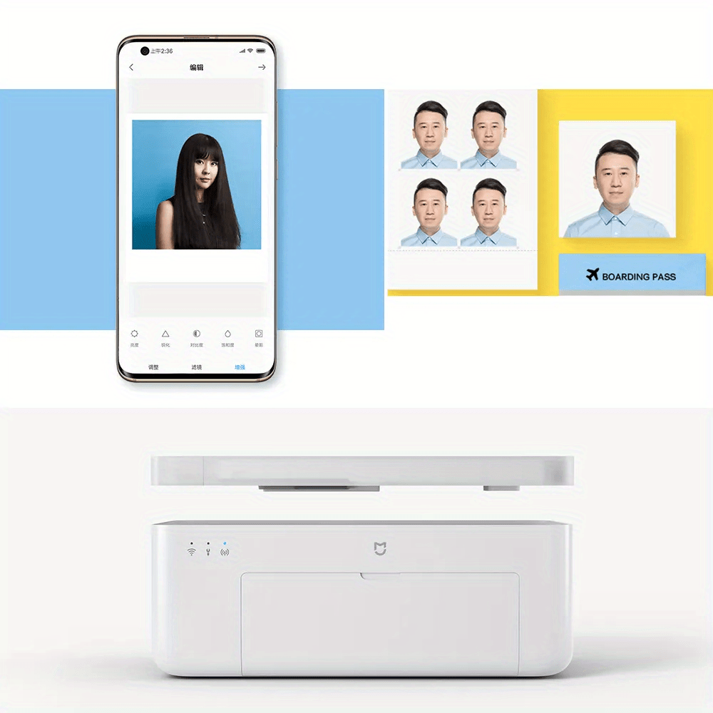 Xiaomi-impresora fotográfica Mijia 1S, papel fotográfico portátil de 3/6  pulgadas, Sublimación de Color de