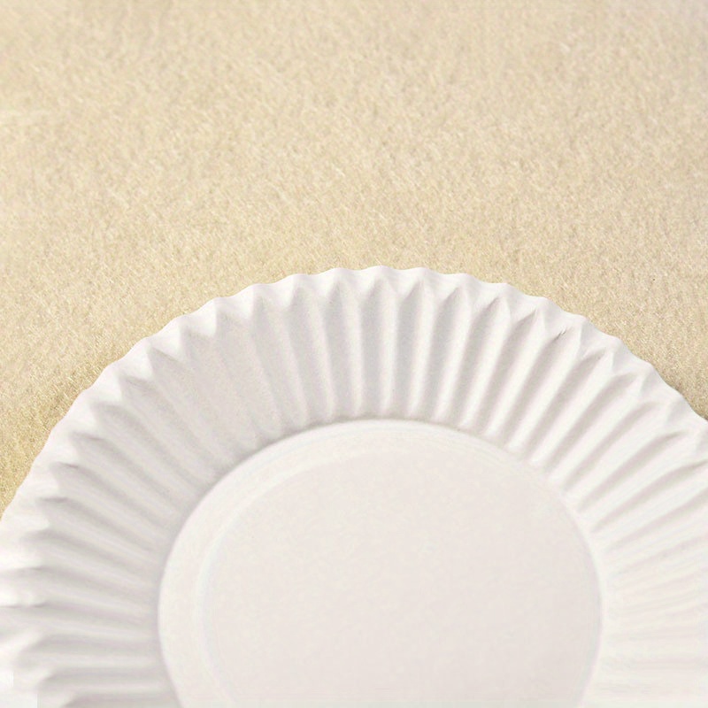 10pcs Disposable White Round Cake Paper Plates, Extra Thick Party