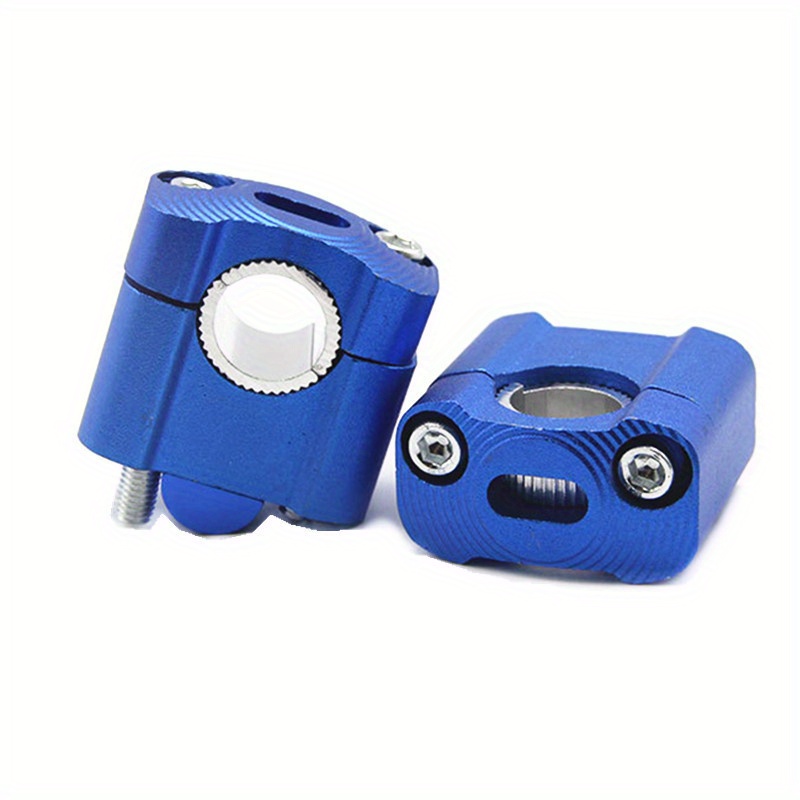 TEMU Pair 7/8"22mm To 1-1/8"28mm Handlebar Mount Clamps Risers Adaptor Dirt Pit Bike For For Kawasaki Scooter Offroad