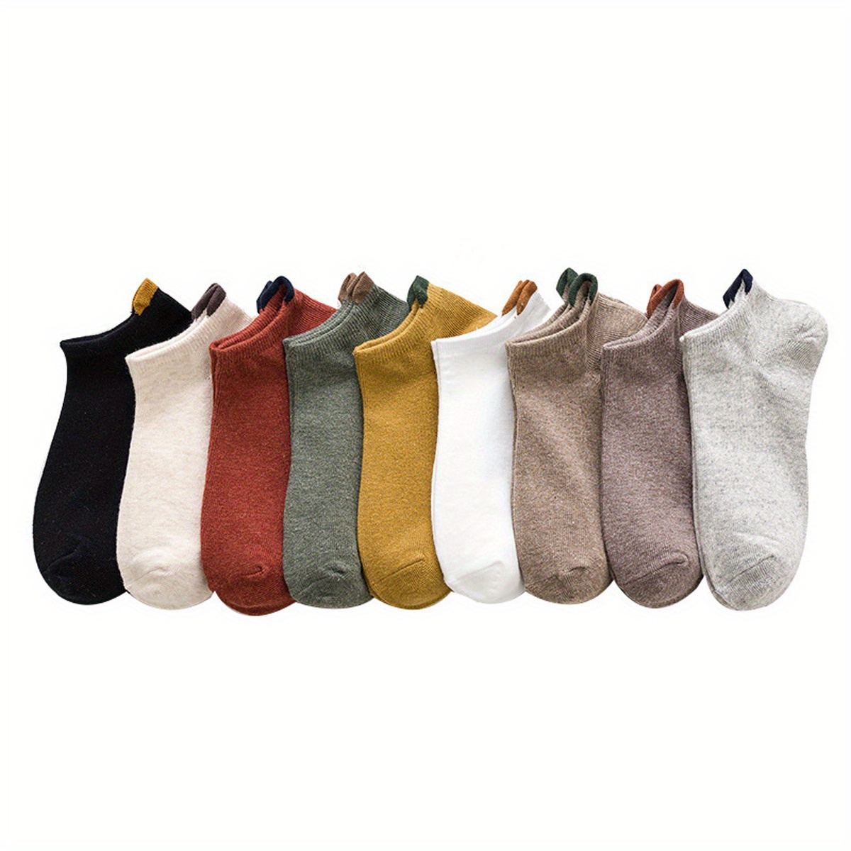 TEMU 9 Pairs Colorblock Ankle Socks, Soft & Lightweight All-match Socks, Women's Stockings & Hosiery