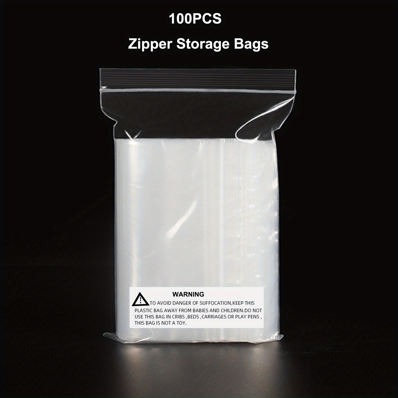 Plastic Zipper Bags, Clear Poly Bag, Resealable Zip Lock Bags, Suitable For  Snacks, Nuts, Seeds, Candy, Food Storage Package Pouches, For Travel,  Storage, Packaging And Transportation, Kitchen Supplies - Temu