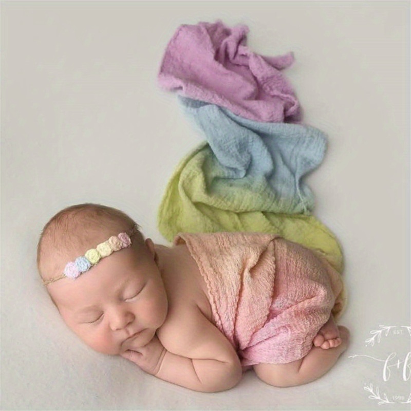 Iridescence Stretch Newborn Baby Wrap, Tie Dye Rainbow Design