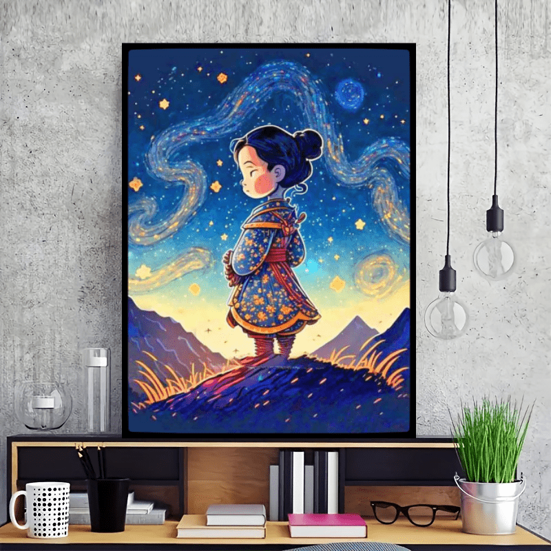 5d Diy Diamond Painting Art Kit Little Girls Cartoon Series All Diamond  Digital Painting Kit Adult And Children Beginner, Souvenir Gift Set Picture  Crystal Letter Embroidery Home Wall Decoration - Temu