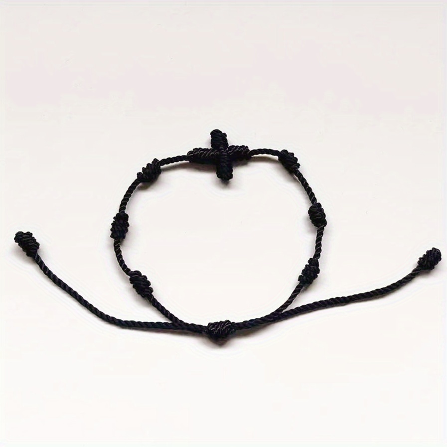 Black Cord Bracelet, Black String Bracelet, Lucky Bracelet, Braid