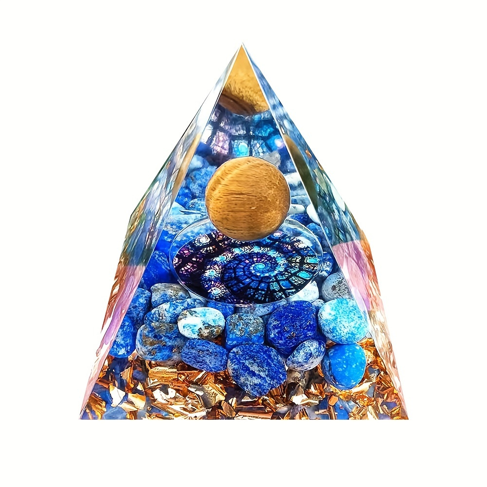 Orgone Pyramid & Amethyst Crystal Ball for Positive Energy & Protection