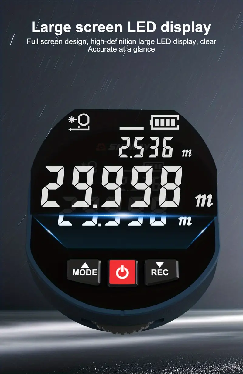 1pc electric tape measure curve surface electronic ruler smart long distance rolling measuring tool flat curved diameter odd shape digital roulette details 9