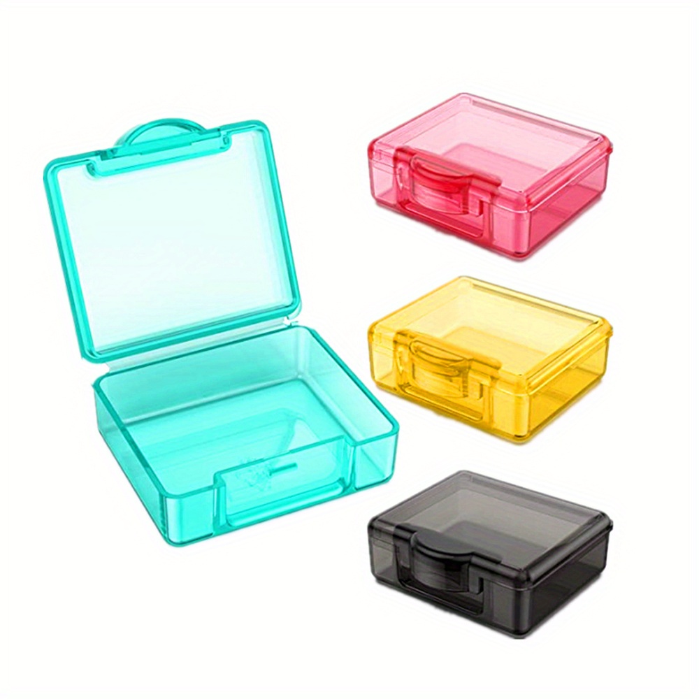 Boîte à bijoux transparente Portable Mini pilules pièces étui boîte de  rangement transparente clous vis organisateur mallette de rangement scellée  Wweixi 