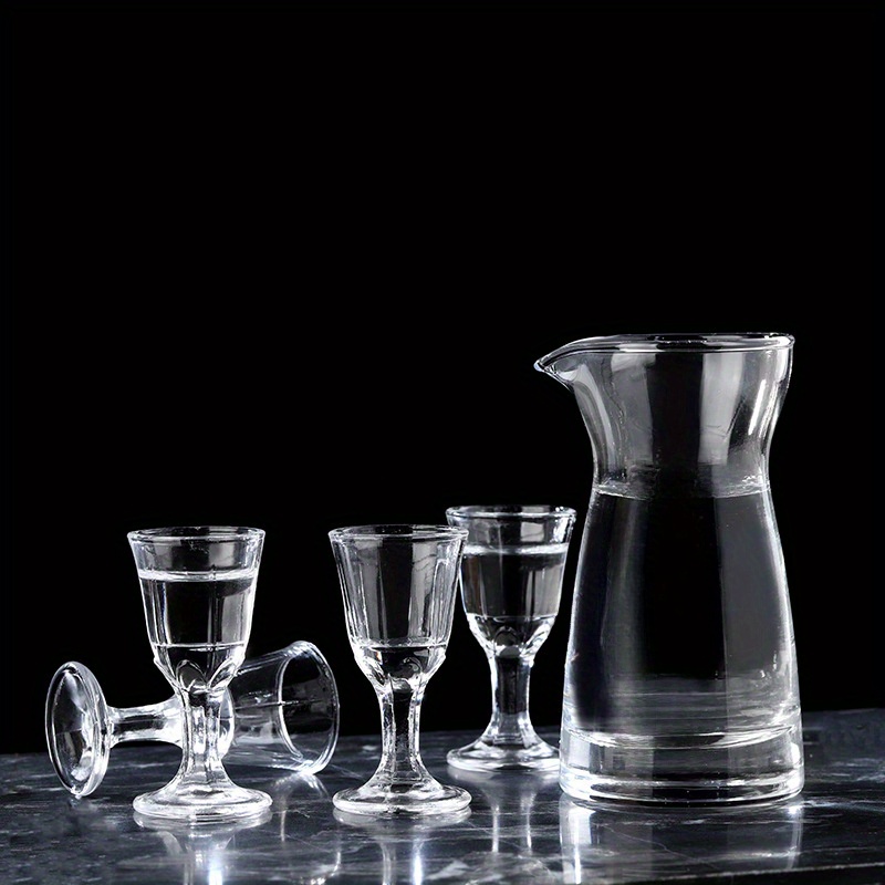 Ultra Small Wine Glass Kit, Clear Transparent Wine Pot And Stemmed