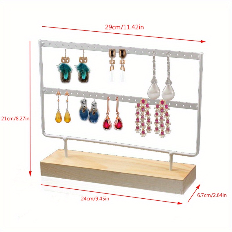 Metal 3 Tier Earrings Organizer Display Stand