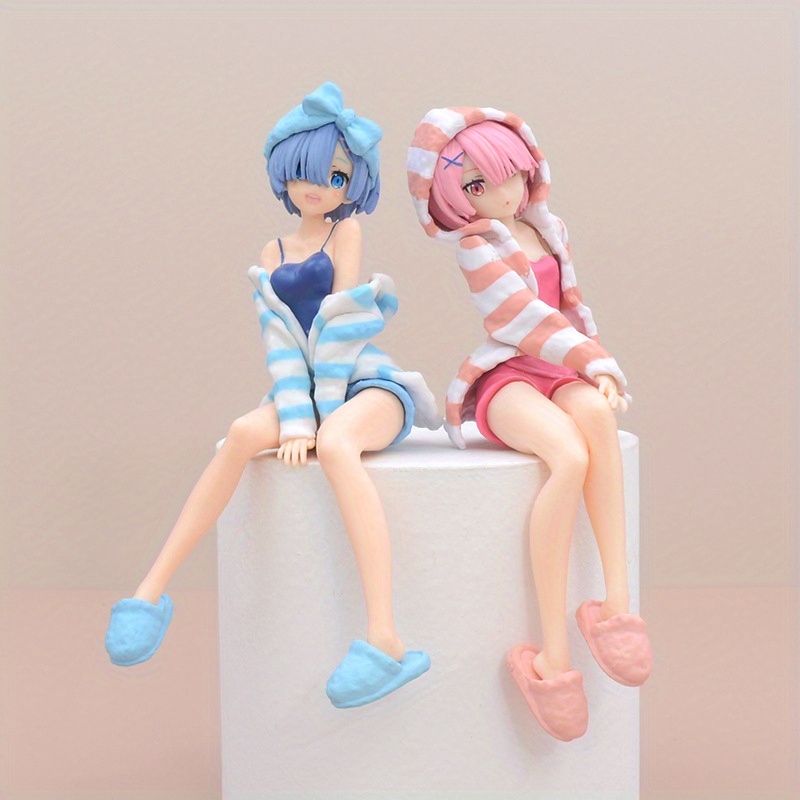 Anime Ornamente, Anime Figuren, Cartoon Ornamente, Cute PVC Action Figure  Modell, Desktop Mädchen Ornamente, Süße Mädchenverzierung, Action Figuren  Kuchen Dekoration(Sitzende Position): : Spielzeug
