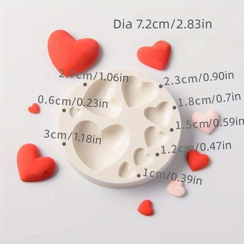 Image of 1pc Shape Silicone Fondant Mold Diy Colorful Sweet Candy Paste Cake Decorating Tool
