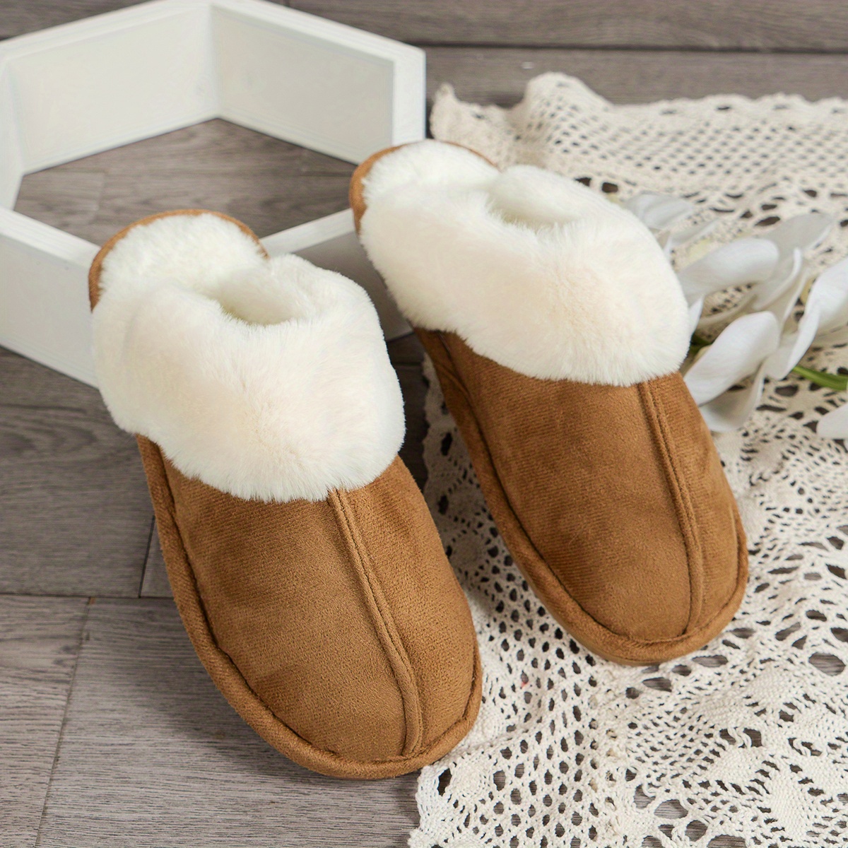 Women s Fluffy Furry Slippers Cozy Warm Closed Toe Slip On Temu