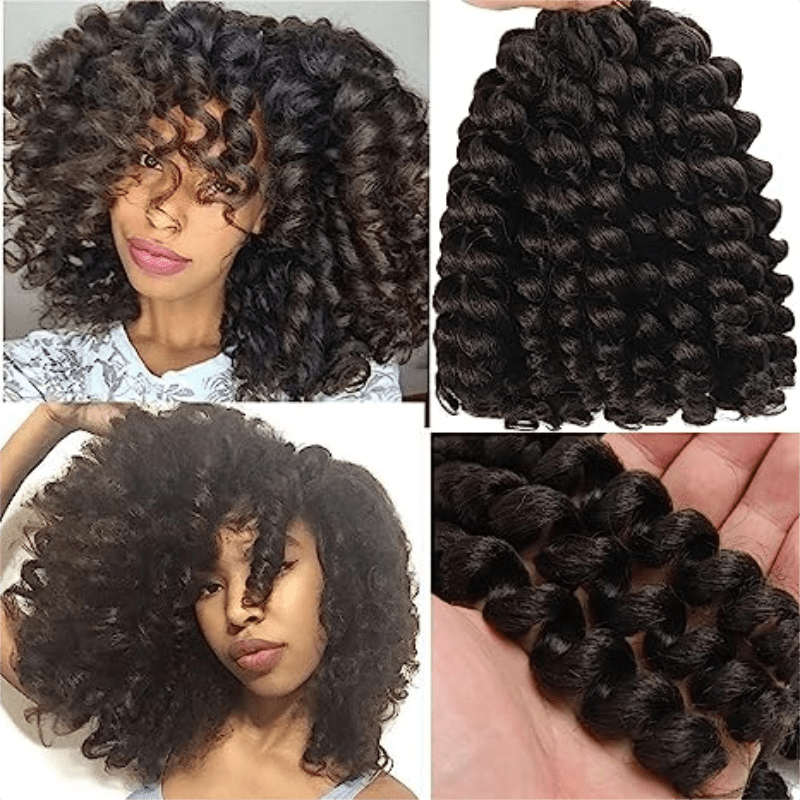 10 Inch 22 Strands 4 Packs Jumpy Wand Curls Crochet Hair Jamaican