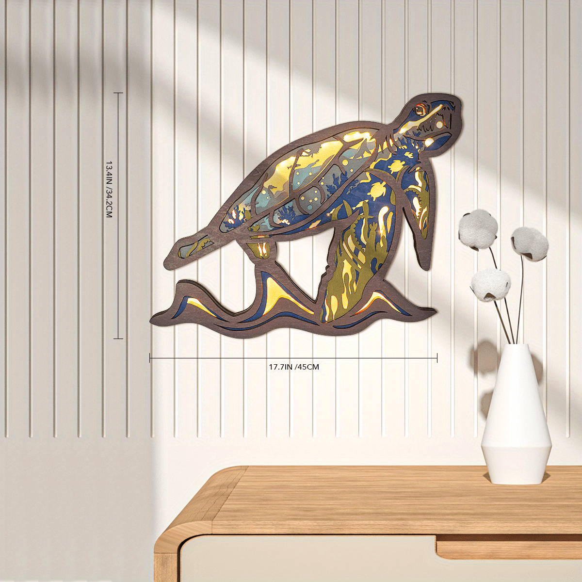 Animaux En Bois 3D Multicolore LED Veilleuse Art Mur Maison - Temu Canada