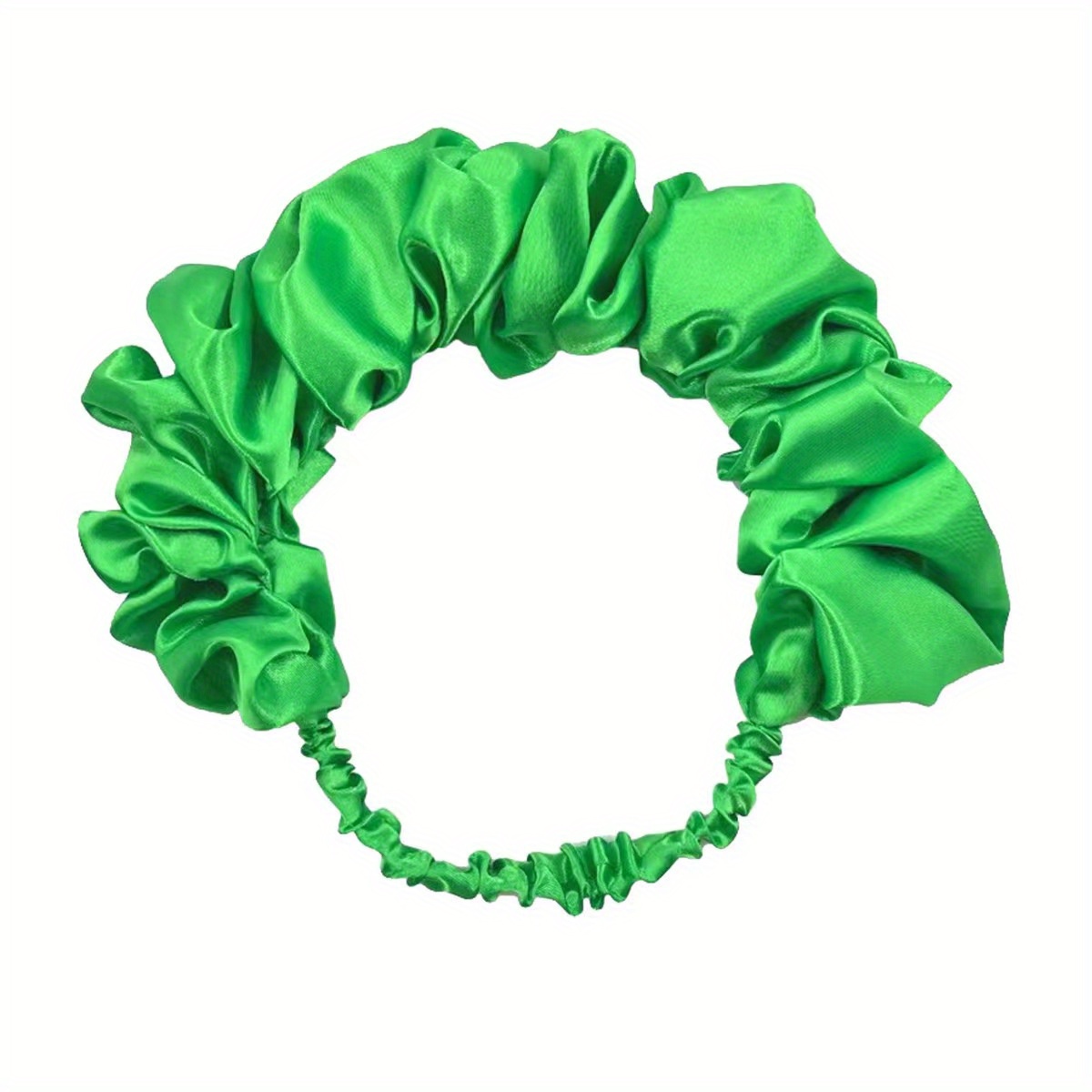 Ruched Ruffled Headband Stretchy Hair Band Solid Headdress Wide Hair Accessories