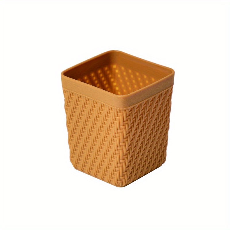 Small Wicker Baskets for Organizing, Recycled Paper Rope Storage Basket  Container Bins for Shelves Bathroom Cupboards Drawer, Decorative Square Basket  Organizer,1PC 