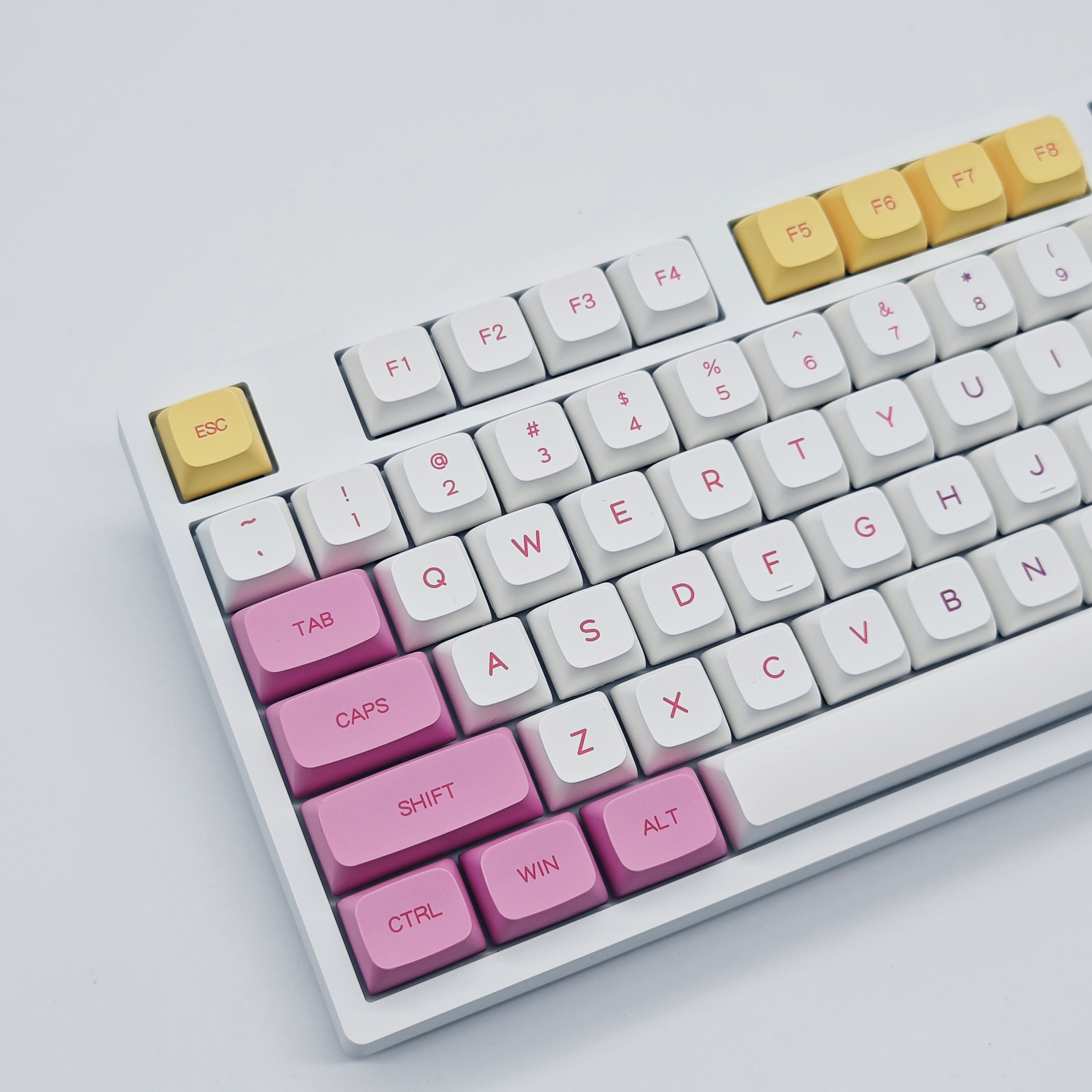 136 Key Pbt Japanese English Keycaps Xda Profile Height Dye - Temu