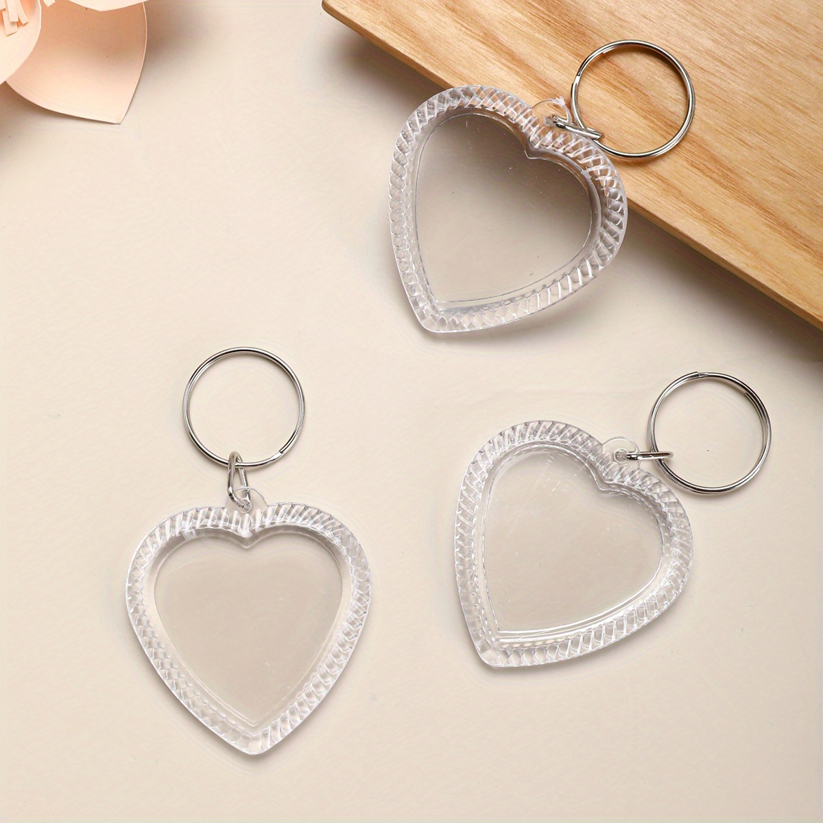10Pcs Mini Love Keychains Cute Heart Key Chain Pendant Key Ring Gift