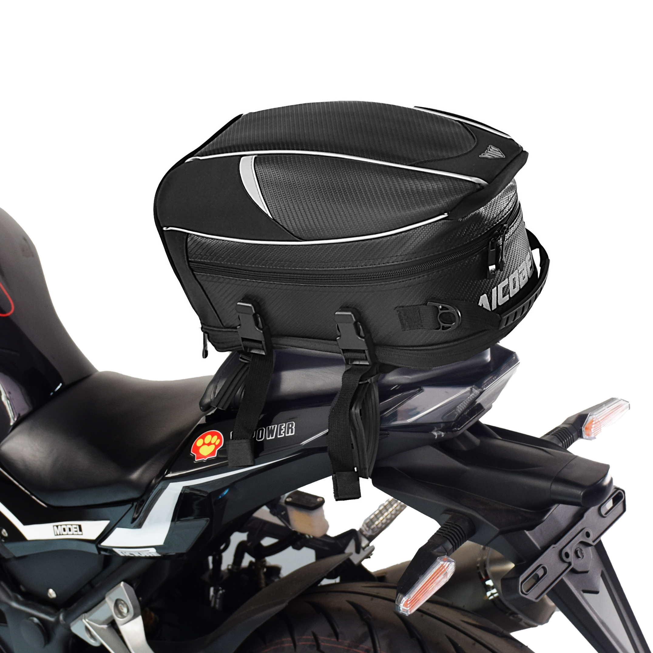 Bolsa de cola para moto Bolsa impermeable para casco de doble uso, bolsa  trasera para motocicleta, c Meterk Bolsa de cola para moto