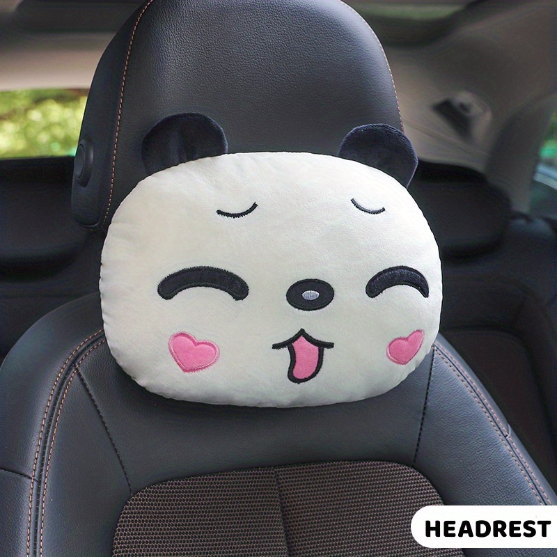 Kaufe Plüsch Panda Auto Kopfstütze Herz Panda Auto Taille Stützkissen  Niedliche Kinder Erwachsene