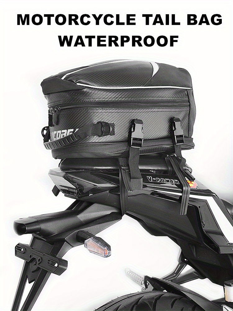 Bolsa trasera para asiento de motocicleta, mochila de doble uso,  impermeable para casco, Mochila para casco, Helmet Backpack