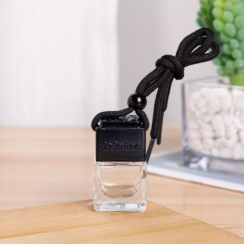 Car Aromatherapy Bottle Pendant Square Empty Clear Essential - Temu
