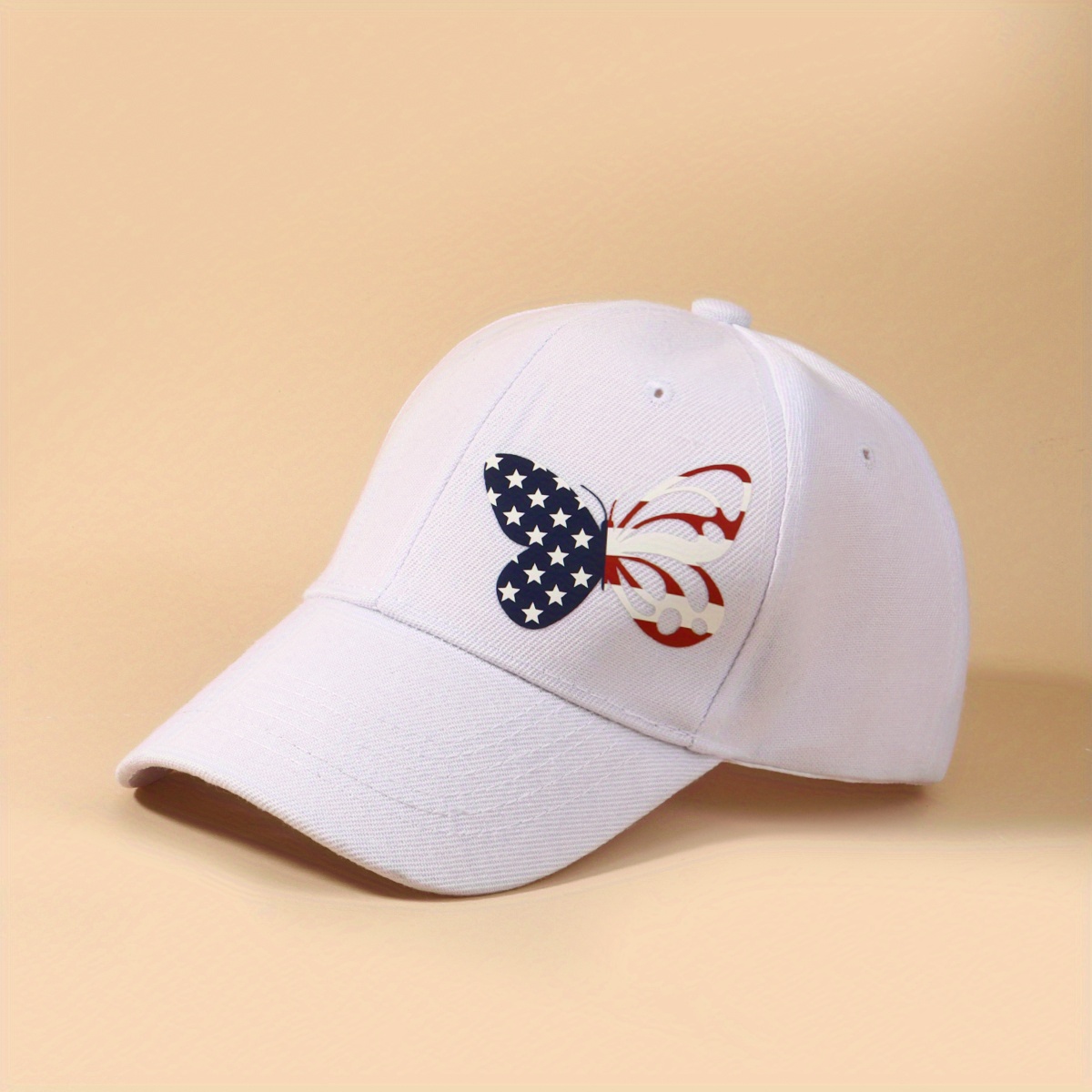Flag Butterfly Baseball Cap Printed Dad Hat Independence Sun Hats