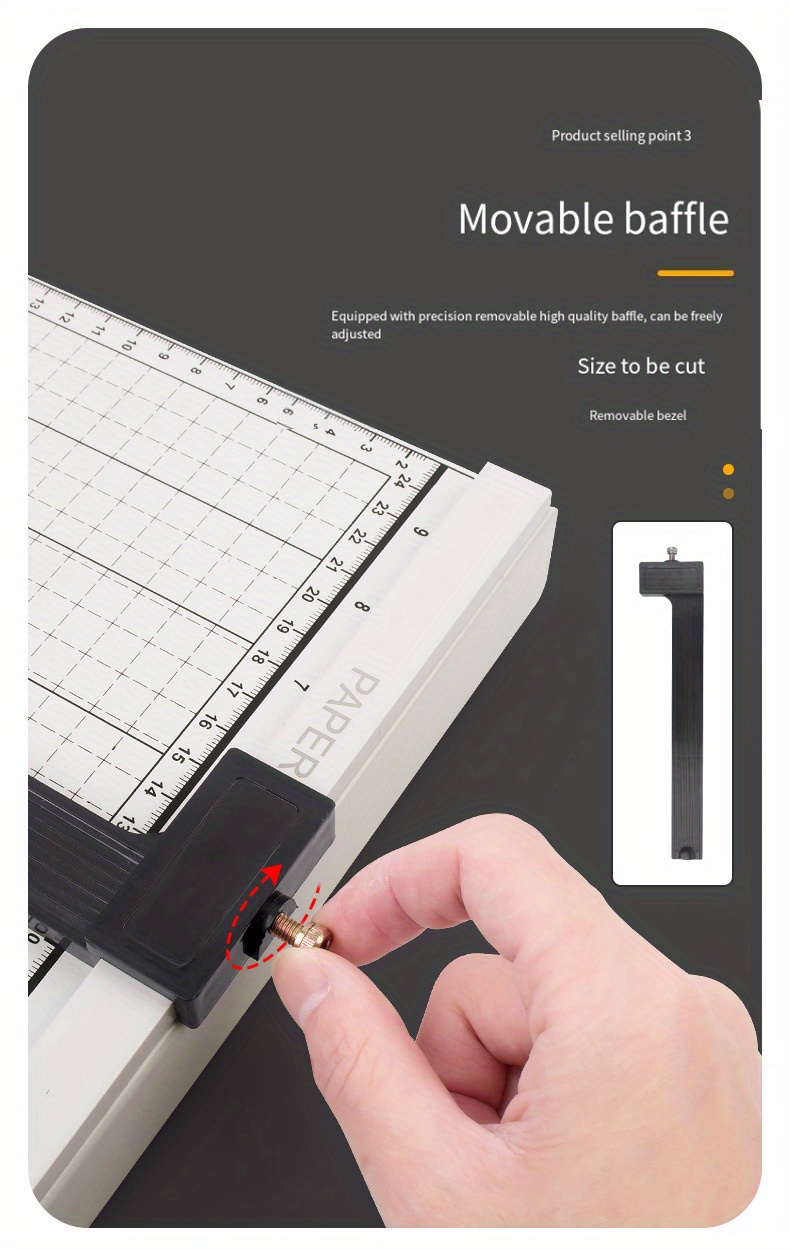 Cortador de papel A4 con base de metal resistente, cortadora de papel a  cuadrícula, máquina de manualidades de guillotina fotográfica, longitud de