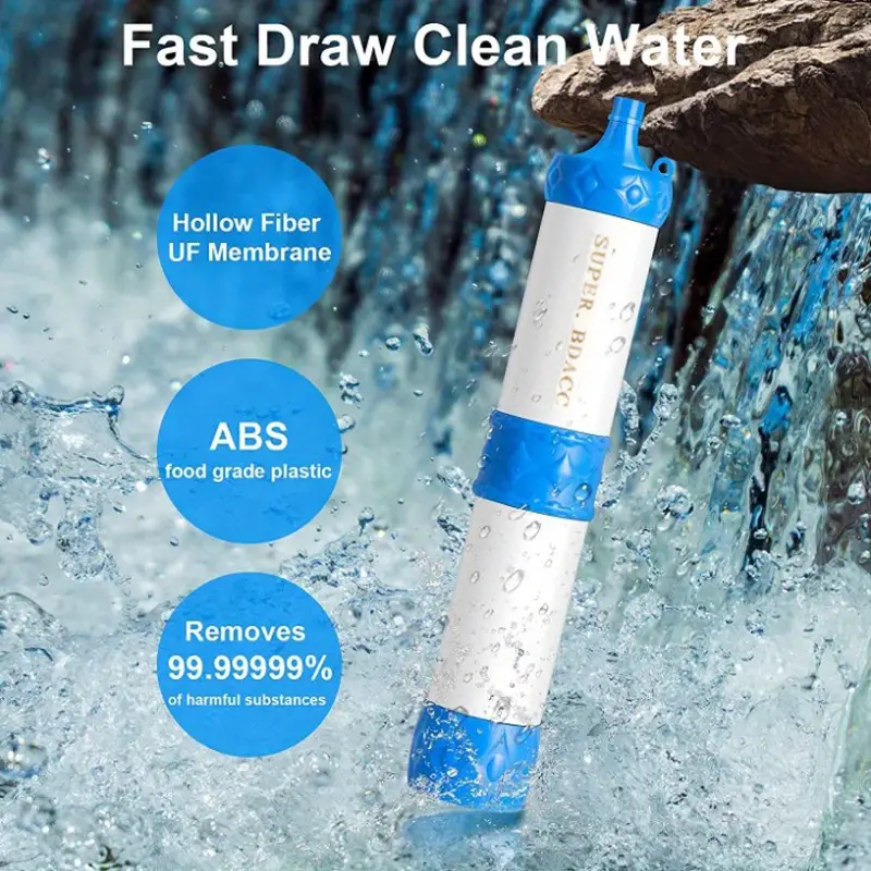 Outdoor Survival Water Filter Straw Purifier For Outdoor Emergency Camping Hiking details 3