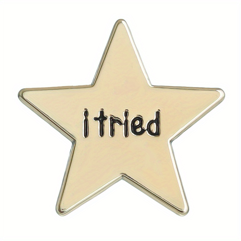 Golden Star Enamel Pins Emotions Brooches Lapel Badges - Temu