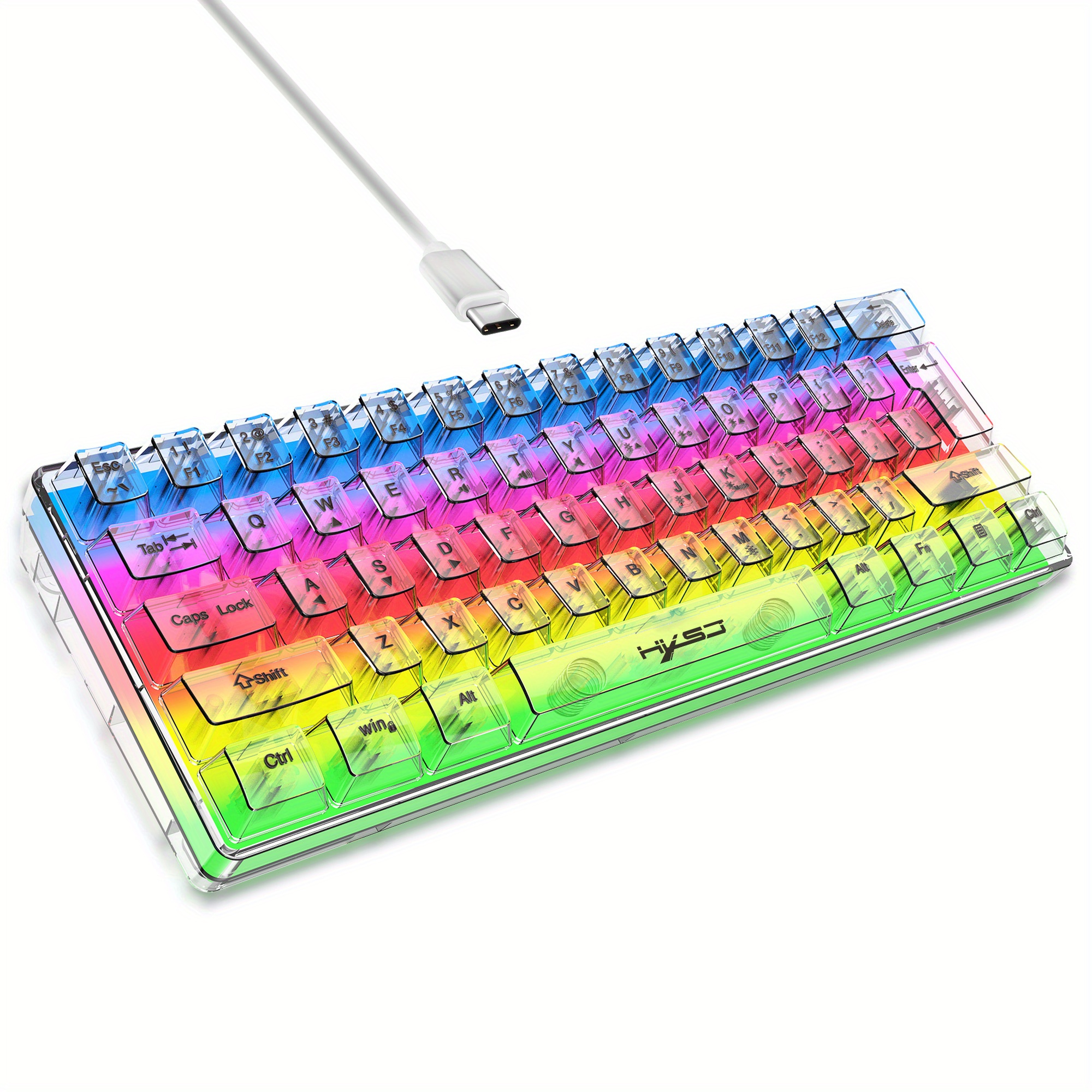 TECURS WK008 wired membrane keyboard LED light gaming keyboard