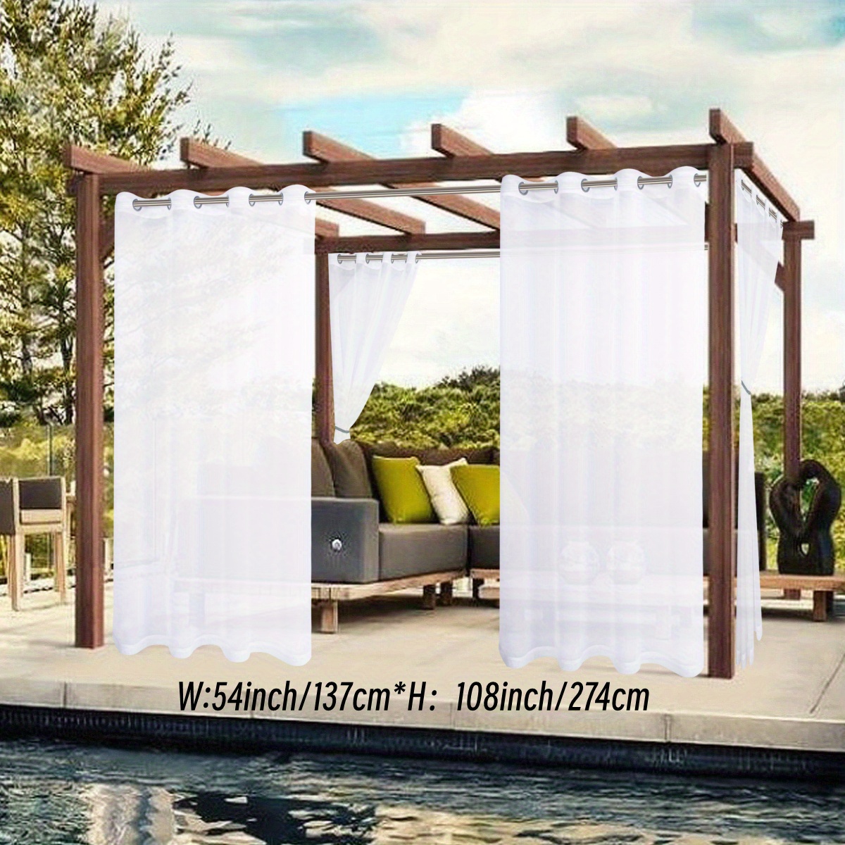 Sheer curtains for deals outdoors